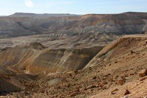 de negev är en öken- i de mitten öster, belägen i Israel och ockuperar handla om 60 av dess territorium. foto