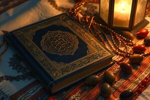 Foto islamic ny år quran bok med datum