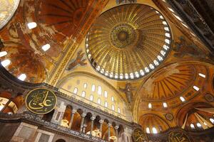 Kalkon istanbul 12 Maj 2023. interiör av hagia sophia moskén. foto