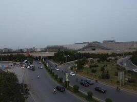 antenn se av bostads- område i lahore pakistan på juli 22, 2023. foto