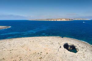 korall lagun i mellieha av malta ö. antenn se foto