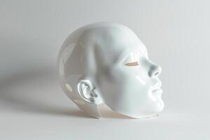 hydratiserande ansiktsbehandling mask prov isolerat på vit bakgrund foto