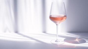 de dynamisk elegans av en vin glas, fångande de samspel av ljus och flytande foto