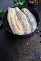 sillfiskfilé färska skaldjur
