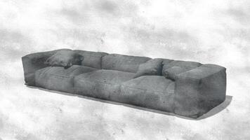 3d tolkning av en modern soffa foto