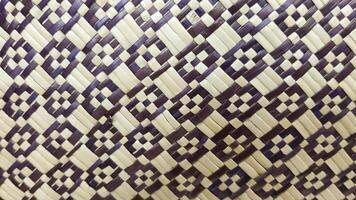 anyaman bambu textur, indonesiska traditionell hantverk foto