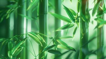 närbild glas organisk bambu. volym digital växter, kontrast, textur, neon ljus, surrealistiskt, fluorescenstrans plast. genererad förbi artificiell intelligens. foto