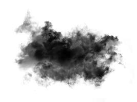 svarta moln eller rök på vit bakgrund foto