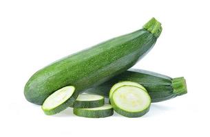 zucchini isolerad på vit bakgrund foto