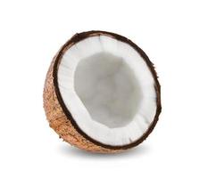 kokosnöt med skugga isolerad på vit bakgrund foto