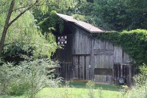 landskap runt om en bäck i gatlinburg tennessee foto