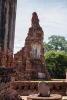 wat mahathat gammal på historisk parkera på ayutthaya historisk parkera, phra nakhon si ayutthaya provins, thailand foto