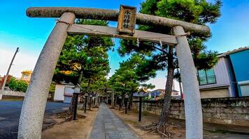 hogima hikawa helgedom är en helgedom i nishi-hogima, adachi-ku, tokyo, japan. fastän de datum av konstruktion är inte känd, den är beräknad till vara innan de keicho epok ,runt 1596 foto