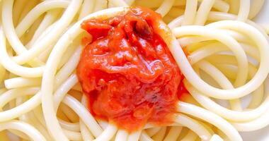 spaghetti al pomodoro bakgrund foto