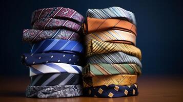 eleganta stack av herr ties foto