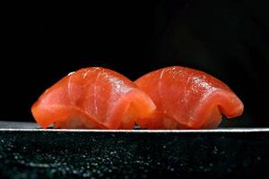 sashimi, klassisk japansk fisk mellanmål foto