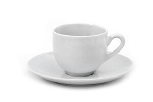 skön kopp för kaffe på vit bakgrund foto