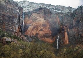 zion nationell parkvattenfall foto