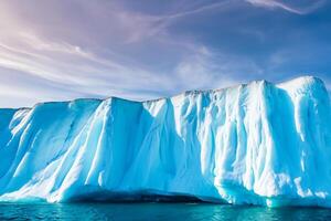 majestätisk is klippor krönt förbi en Häftigt atmosfär, inramade förbi de skön hav och himmel, framkallning en harmonisk panorama av naturens isig prakt och oceanisk prakt foto