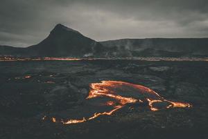 Fagradalsfjall vulkanutbrott island foto