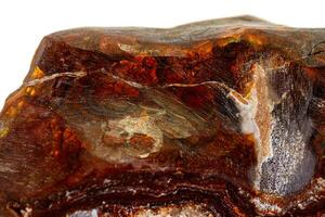 makro opal mineral sten i sten på vit bakgrund foto