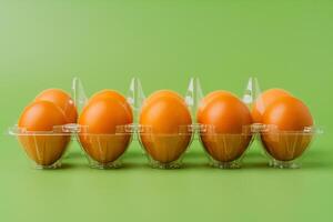 orange kyckling ägg, djur- ägg, hög protein mat, frukost, ägg fotografi i studio foto