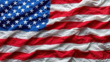 detaljerad se av ett amerikan flagga fladdrande i de vind foto