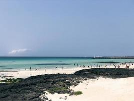 junidag på stranden i Jeju Island, Sydkorea foto