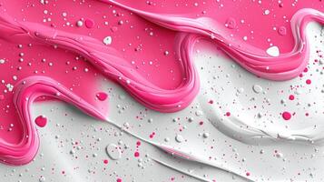 detaljerad se av rosa och vit måla sammanslagning på en yta foto