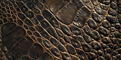 krokodil läder textur. invecklad detaljer förstärkning lyxig oländig elegans ai bild foto