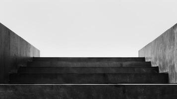 minimalistisk svart trappa design foto