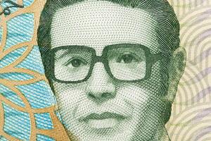 slaheddine el amam en närbild porträtt från tunisisk dinar foto