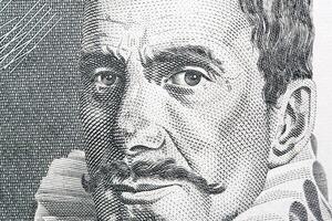 jacobus gallus en närbild porträtt från slovenska pengar foto