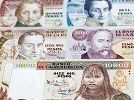 colombianska peso en företag bakgrund foto