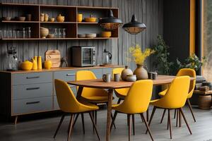 modern gul kök på Hem design idéer professionell reklam fotografi foto