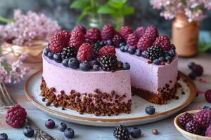 desserter för Allt Färg av lila professionell reklam mat fotografi foto