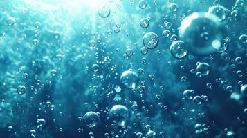vatten bubblor under vattnet bakgrund foto