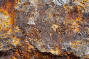 tömma brun rostig sten eller metall yta textur. lång baner formatera. foto