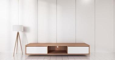 vitt rum vitt golv minimalistiskt japanskt vardagsrum. 3d-rendering