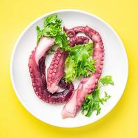 bläckfisk sallad mat skaldjur måltid pescetarian kost foto