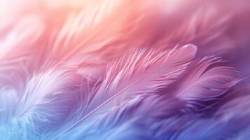 pastell Färg mjuk fjäder abstrakt bakgrund, drömmande palett av lugn nyanser för sofistikerad mönster foto
