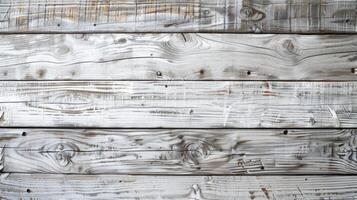 ai genererad abstrakt vit tvättades gammal trä bakgrund textur. foto