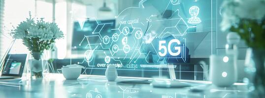 framtida kommunikation teknologi 5g telekom system foto