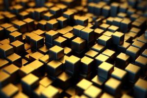 kuber bakgrund, glas kub mönster, geometrisk 3d kristaller, abstrakt foto