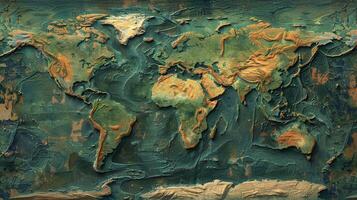 abstrakt Karta illustration med kartografi värld foto