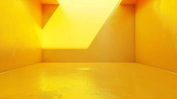 abstrakt fast av lysande gul lutning studio foto