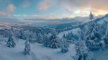 skön vinter- natur landskap Fantastisk berg foto