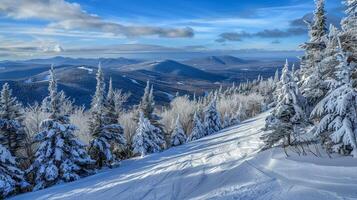 skön vinter- natur landskap Fantastisk berg foto