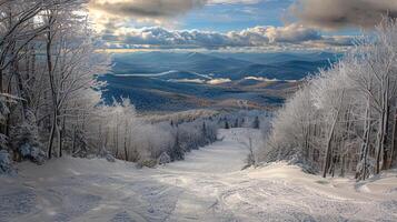 skön vinter- natur landskap Fantastisk berg foto