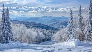 skön vinter- natur landskap Fantastisk berg foto